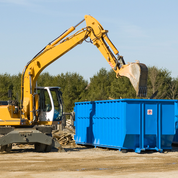 what size residential dumpster rentals are available in Widen WV